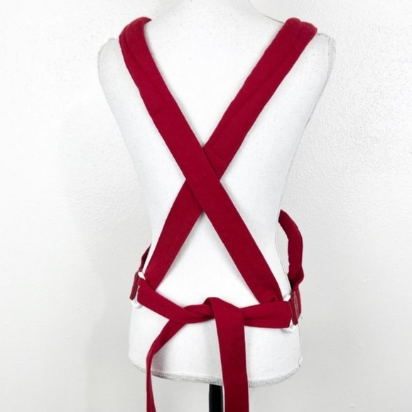 Vintage Mother's Joy Red Soft Lightweight Mesh Net Tie Back - Picture 4 of 4